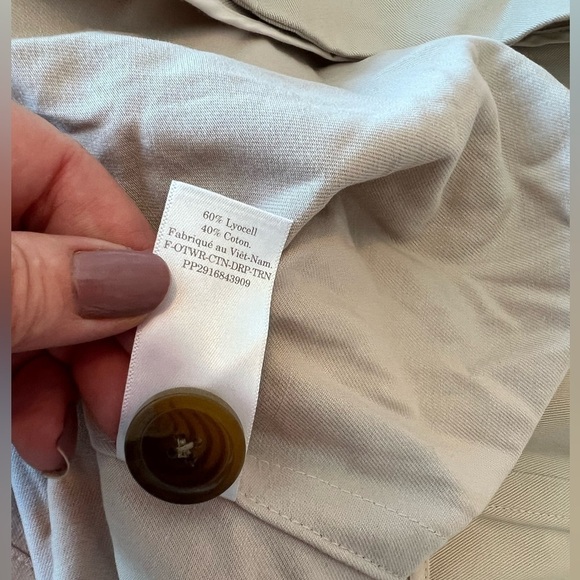 Everlane The Drape Trench Coat Jacket Sandstone Lightweight NWT - Picture 16 of 16